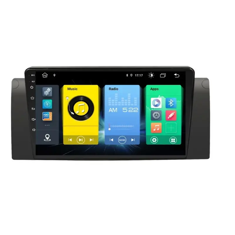 Disponibil imediat Navigatie Auto Multimedia cu GPS BMW X5 E53 Seria 5 E39, 4 GB RAM + 64 GB ROM, Slot Sim 4G pentru Internet, Carplay, Android, Aplicatii, USB, Wi-Fi, Bluetooth