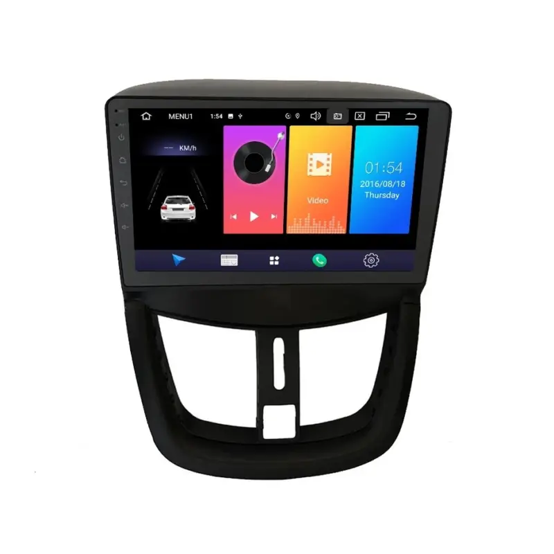Navigatie Auto Multimedia cu GPS Peugeot 207 (2006 - 2015), Android, Display 9 inch, 2GB RAM +32 GB ROM, Internet, 4G, Aplicatii, Waze, Wi-Fi, USB, Bluetooth, Mirrorlink Plată sigură