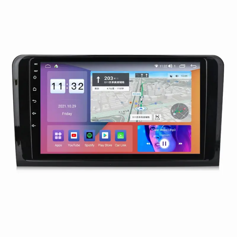 Ofertă limitată Navigatie Auto Multimedia cu GPS Android Mercedes ML W164, GL X164 (2005 - 2012), Display 9 inch, 2 GB RAM + 32GB ROM, Internet, 4G, Youtube, Waze, Wi-Fi, USB, Bluetooth, Mirrorlink
