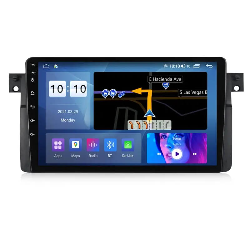 Popular Navigatie Auto Multimedia cu GPS Android BMW SERIA 3 E46 (1999 - 2006), Display 9 inch, 2GB RAM +32 GB ROM, Internet, 4G, Aplicatii, Waze, Wi-Fi, USB, Bluetooth, Mirrorlink