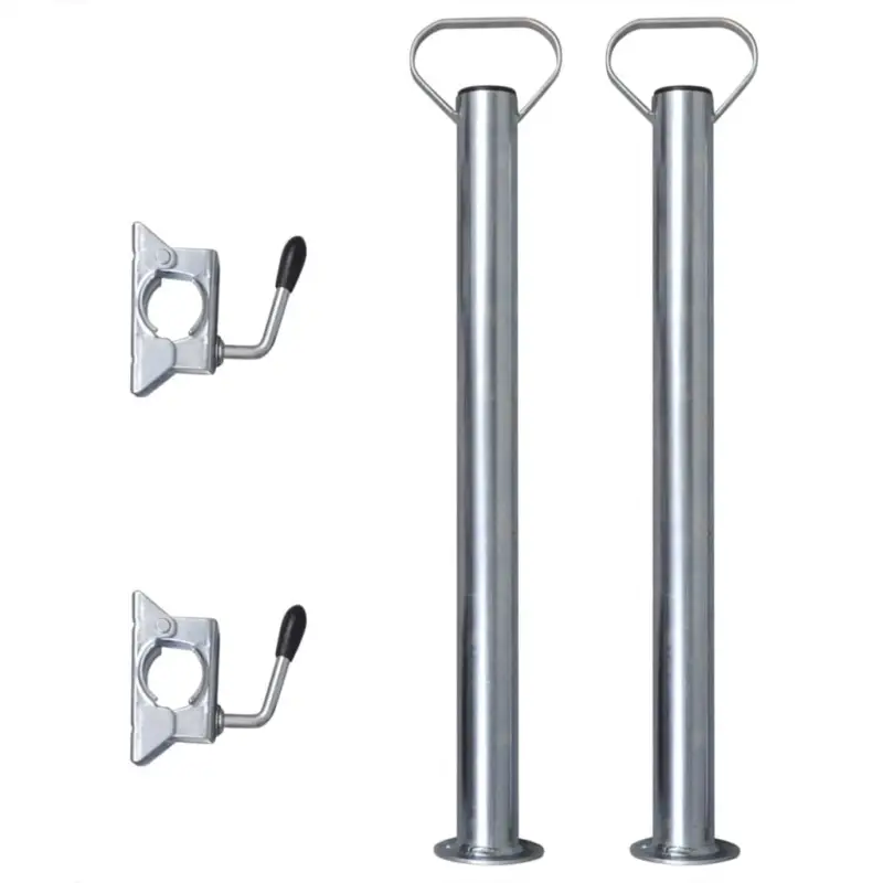 Calitate înaltă Tuburi de sprijin cu 2 cleme de comutare pentru roata jockey de 48 mm GartenMobel Dekor