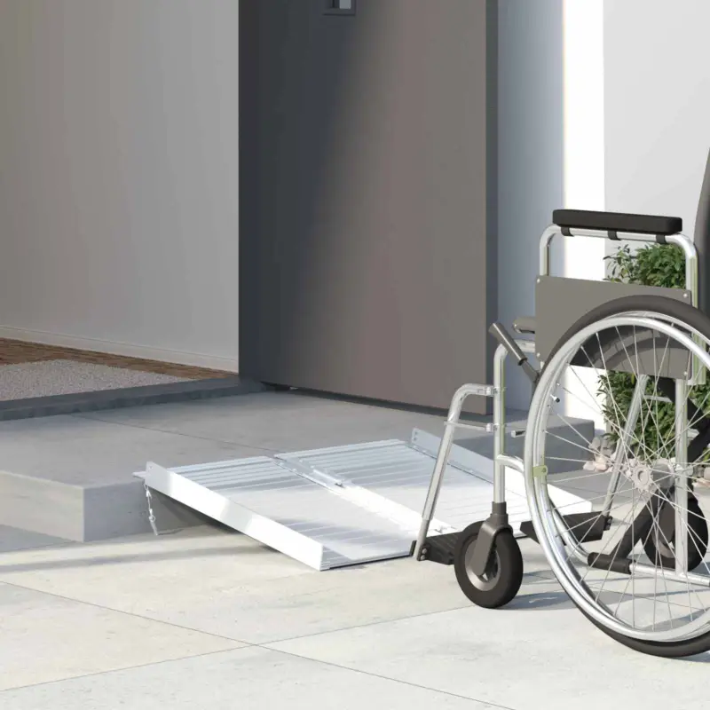 Preț mic Rampă pentru scaun cu rotile Argintiu 62 x 73 x 5 cm Aluminiu GartenMobel Dekor