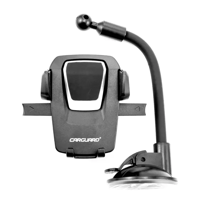 Disponibil imediat Suport auto universal pentru telefon Carguard, cu ventuză și braț reglabil 20 cm