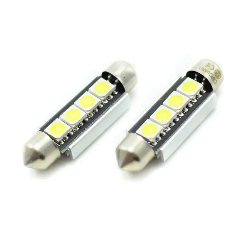 Set 2 becuri LED sofit 41mm CANBUS pentru plafonieră și număr Plată securizată