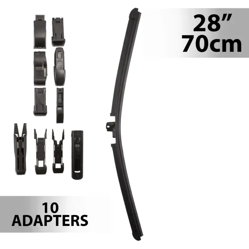 Disponibil imediat Ștergător parbriz profesional 28"/70 cm Carguard, multiadaptor cu 10 adaptoare