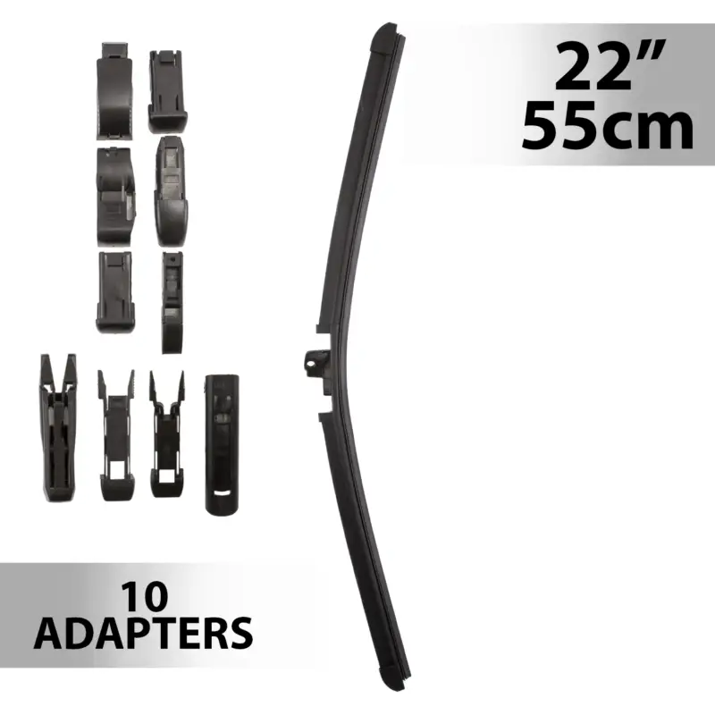 Ștergător parbriz profesional 22”/55 cm Carguard cu multiadaptor (10 adaptoare) Preț promoțional