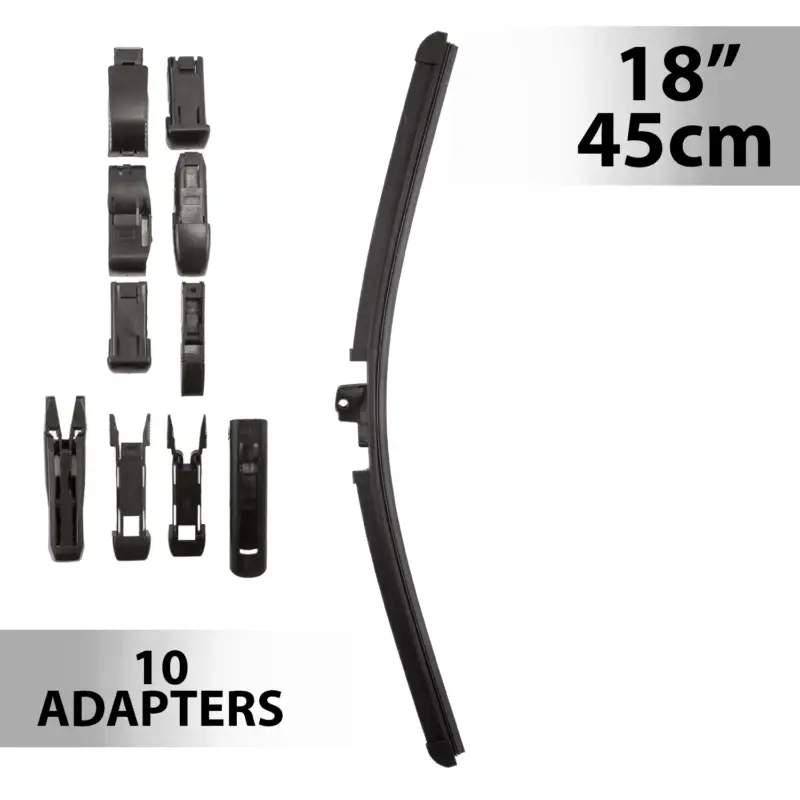 Nu rata Ștergător parbriz profesional 18”/45 cm Carguard, multiadaptor cu 10 adaptoare