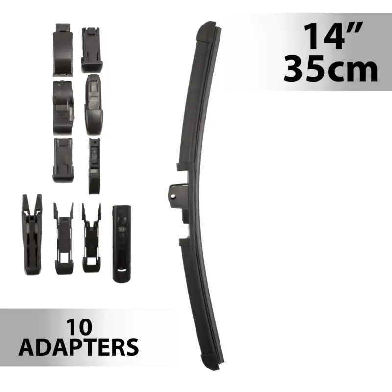Ștergător parbriz profesional 14/35 cm cu 10 adaptoare, Carguard Mai ieftin