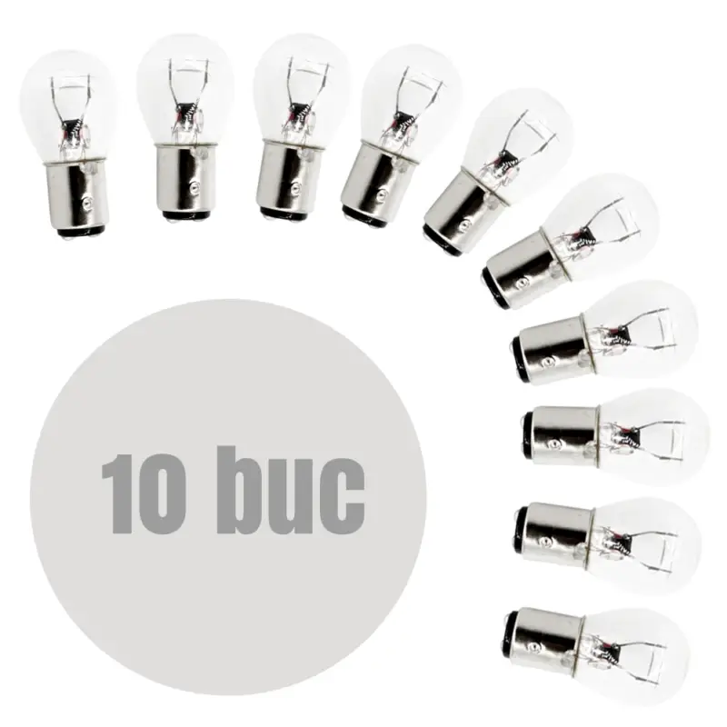 Comandă acum Set 10 becuri auto P21/5W BAY15d 12V 21/5W (1157) Carguard