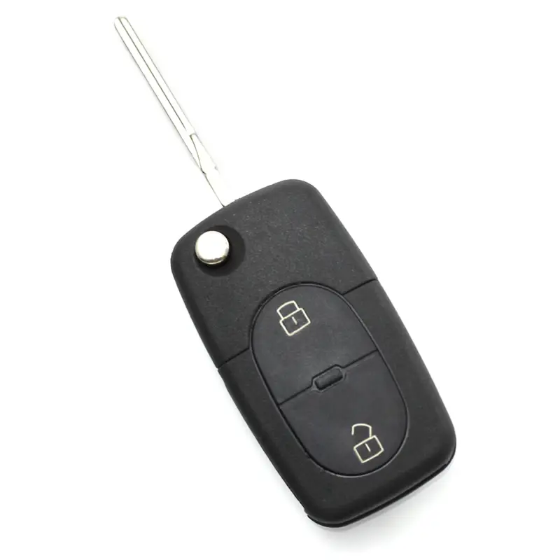 Premium Carcasă cheie Audi tip briceag cu 2 butoane, fără panică, Carguard