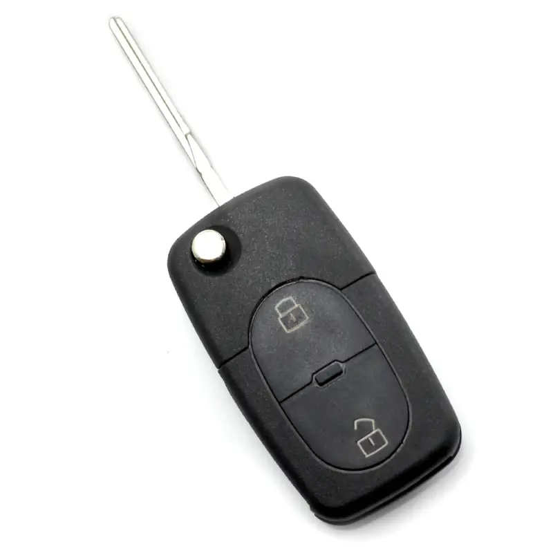 Preț redus Carcasă cheie Audi tip briceag cu 2 butoane, pentru baterie 1616, Carguard