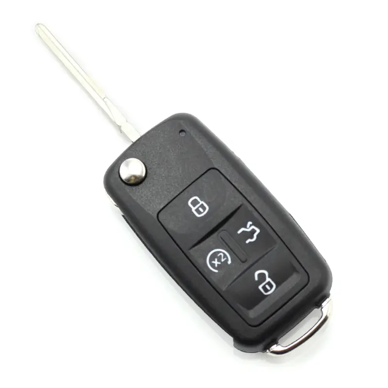 Comandă acum Carcasă cheie Volkswagen tip briceag cu 4 butoane, compatibilă Carguard