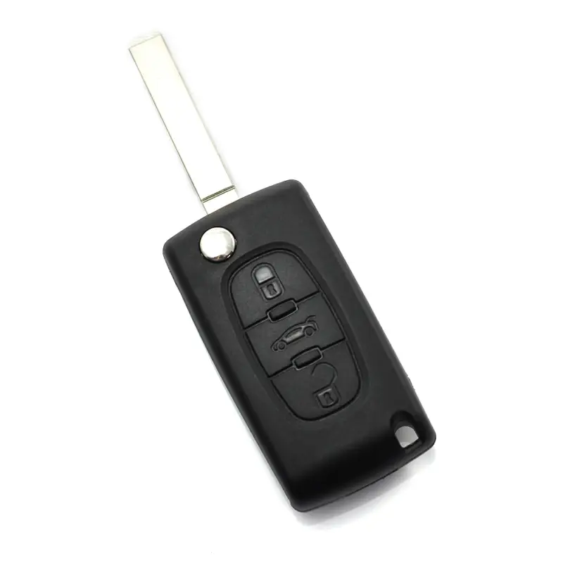 Carcasă cheie briceag 3 butoane pentru Citroen/Peugeot 307, lamă VA2-SH3 Transport gratuit
