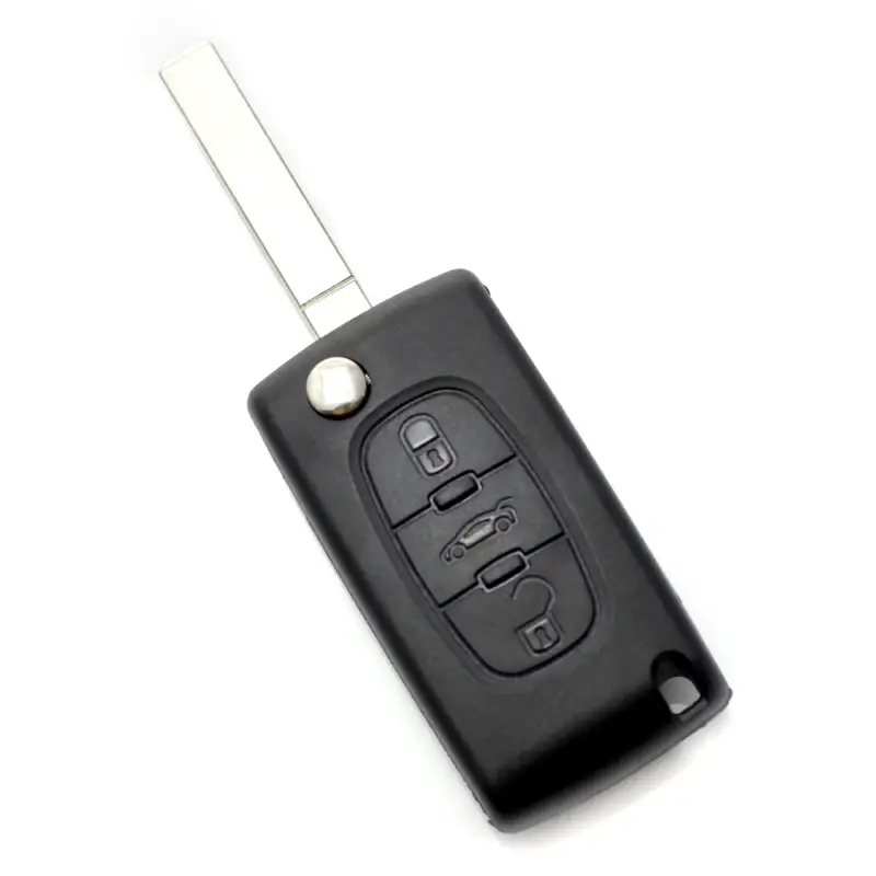 Disponibil imediat Carcasa cheie briceag Citroen/Peugeot 307, 3 butoane, lama VA2-SH3