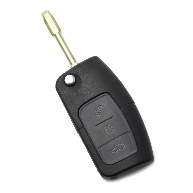 Carcasă cheie briceag Ford cu 3 butoane și lamă rabatabilă, neagră Ofertă limitată
