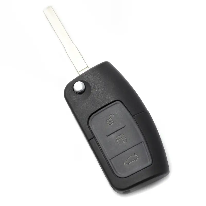 Carcasă cheie briceag pentru Ford, 3 butoane, cu lamă rabatabilă, neagră Reducere