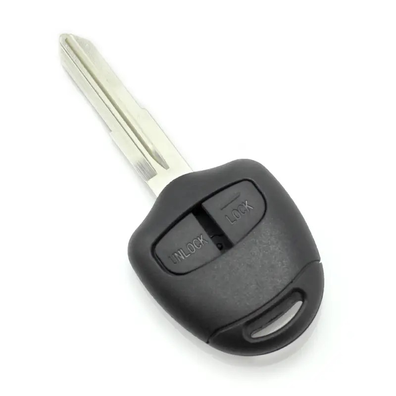 Carcasă cheie Mitsubishi cu 2 butoane, lamă pe stânga, tip telecomandă Popular