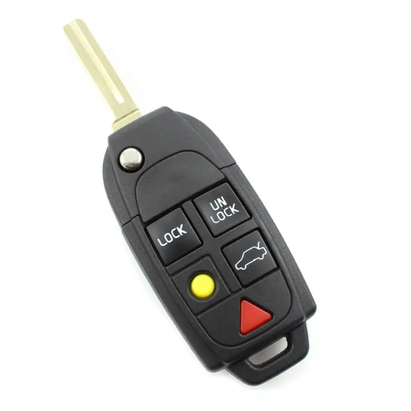 Carcasă cheie Volvo tip briceag cu 5 butoane, model pliabil, neagră Livrare expres