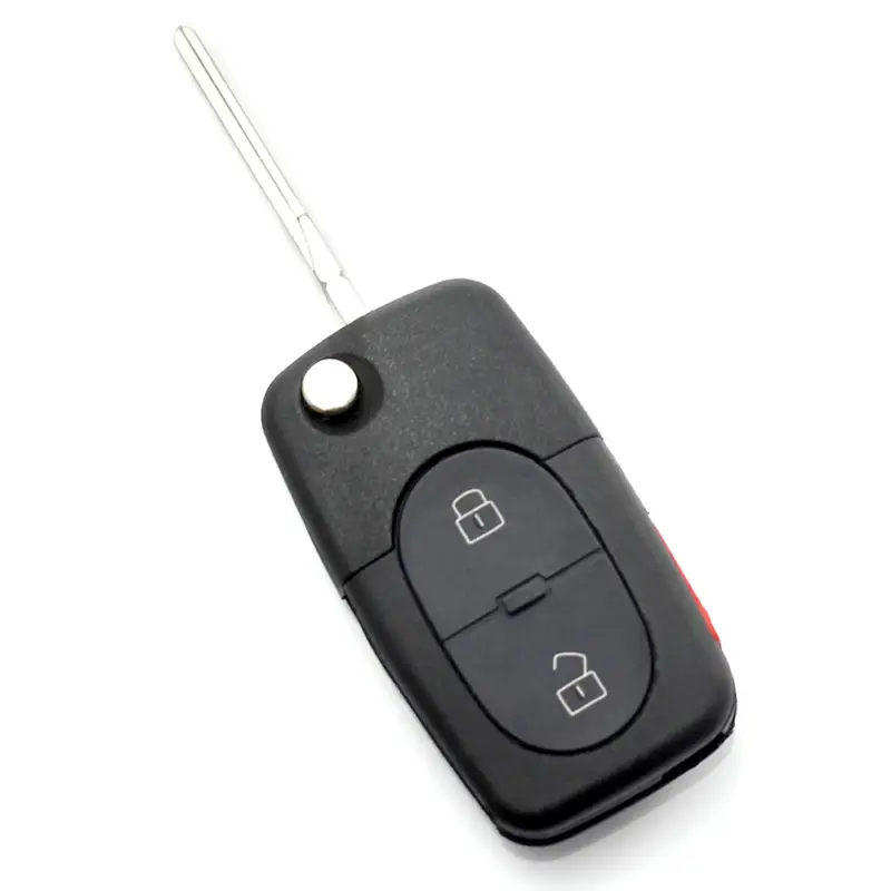 Carcasă cheie Audi tip briceag 2+1 butoane (panică) cu baterie CR1616 Preferatul clienților