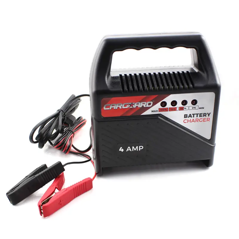 Redresor auto 12V 4A Carguard, incarcator baterie 1.2–75Ah cu LED Livrare gratuită