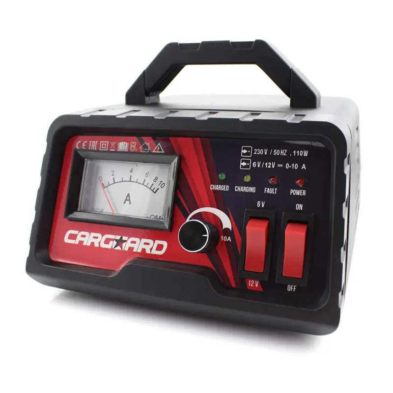 Redresor auto Carguard 6/12V 10A cu ampermetru și protecții multiple Ofertă limitată