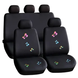 Cel mai bun preț Set huse universale pentru scaune auto cu fluturi, 11 piese, negru - Carguard
