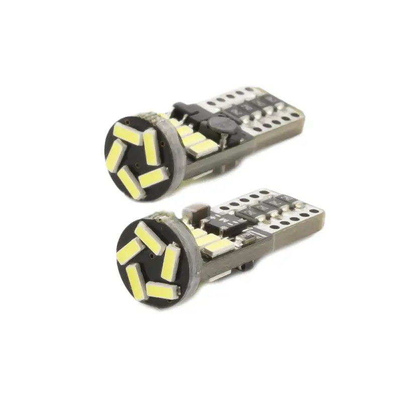 Livrare rapidă Set 2 becuri LED T10 W5W Canbus 150 lm, alb, pentru interior/portbagaj Carguard