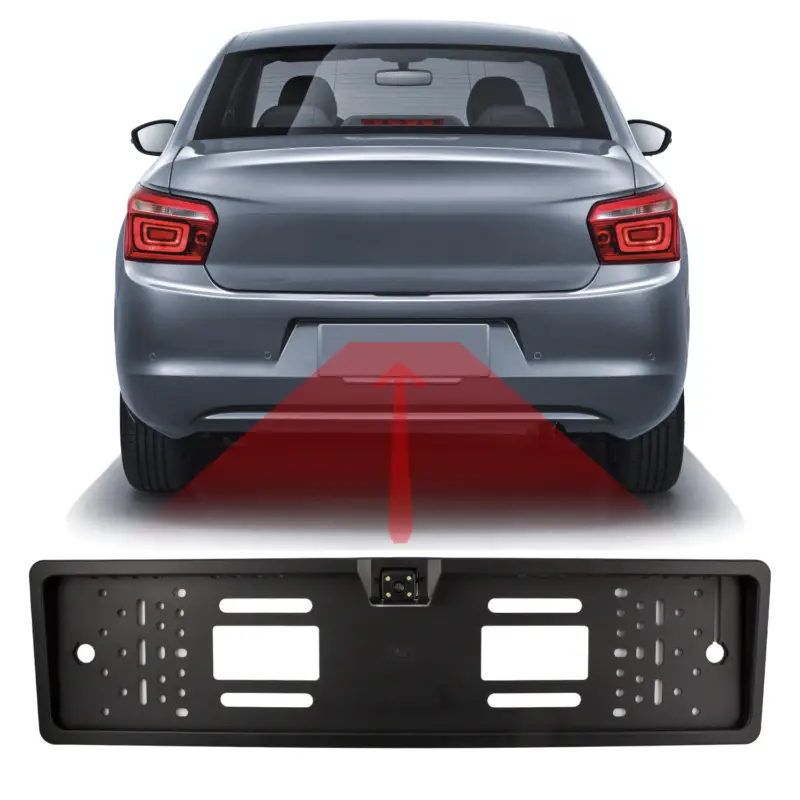 Cameră marșarier pe suport număr înmatriculare Carguard 170° 12V Ofertă specială