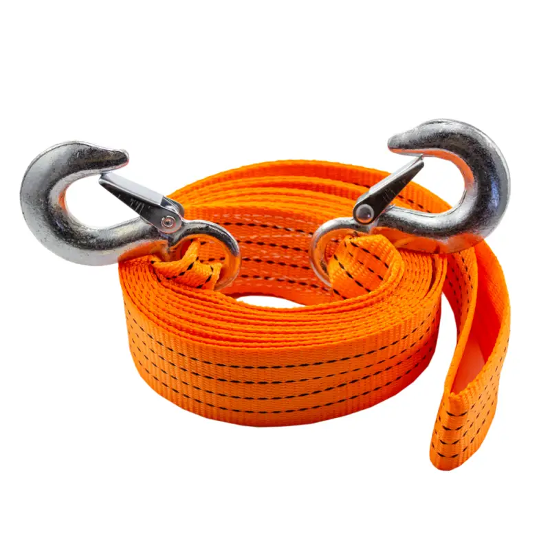 Cumpără online Chingă de tractare Carguard 4 m, 2,5 t, cu cârlige metalice de siguranță