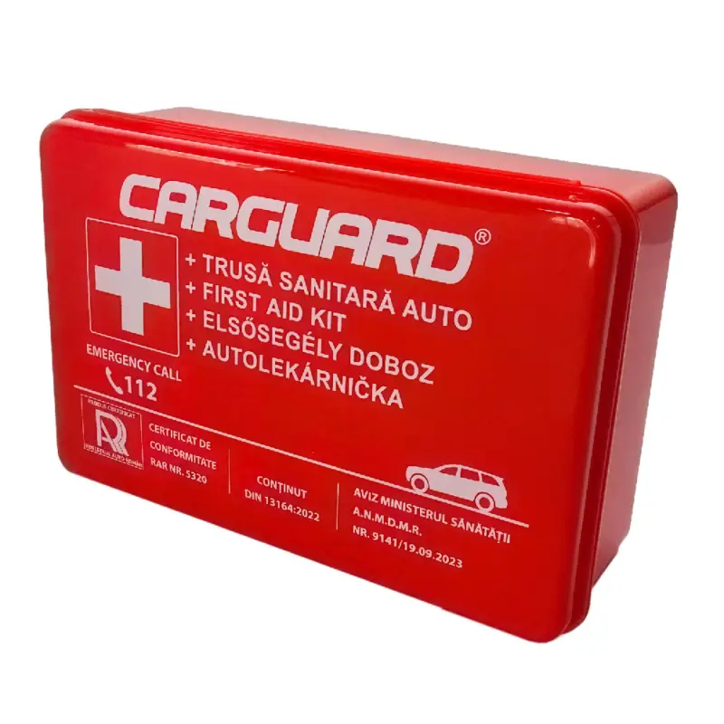 Trusă sanitară auto Carguard certificată RAR, standard DIN 13164:2022 Lichidare de stoc