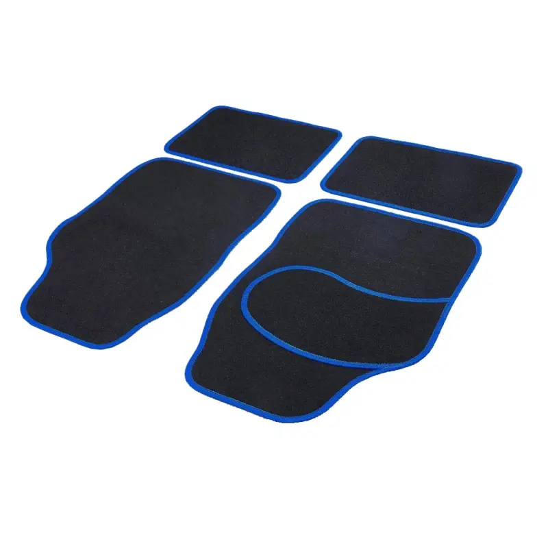 Cel mai bun preț Set covorașe auto textile universale Carguard, negru-albastru, 4 bucăți