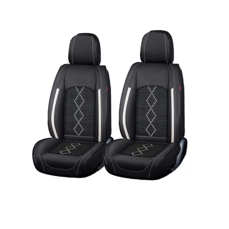 Huse scaune auto premium Carguard Deluxe 5 locuri, piele eco perforată negru-alb Cumpără online