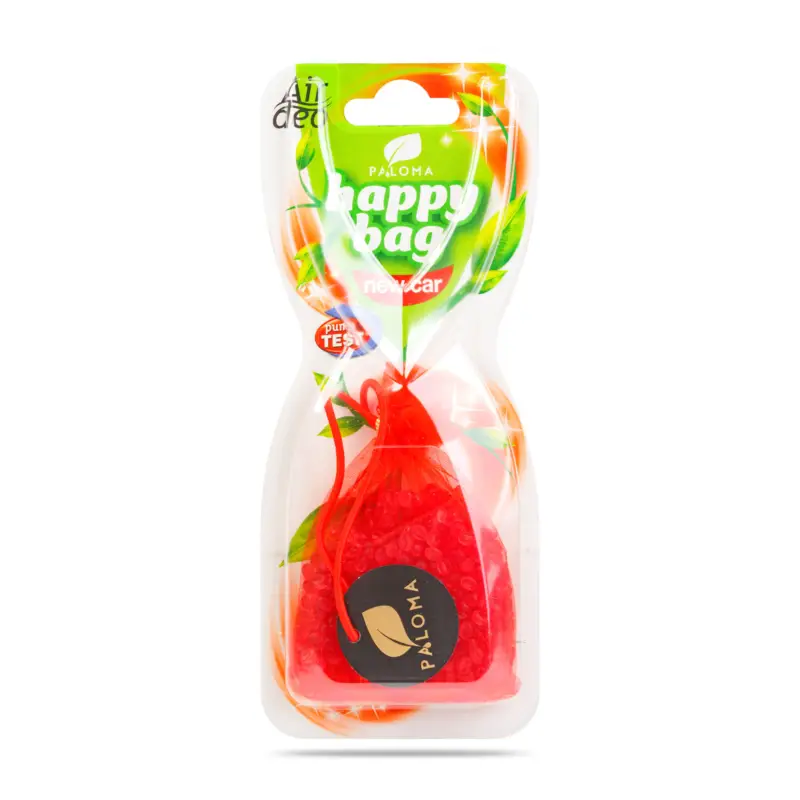 Odorizant auto Paloma Happy Bag New Car, aromă mașină nouă (4 săpt.) Livrare gratuită