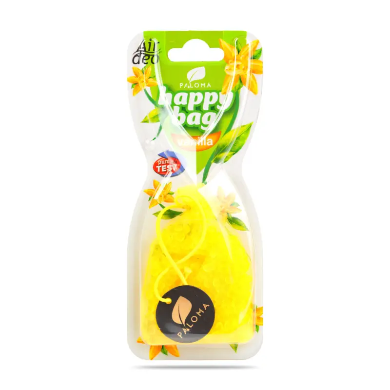 Reduceri Odorizant auto Paloma Happy Bag Vanilie, parfum dulce până la 4 săptămâni