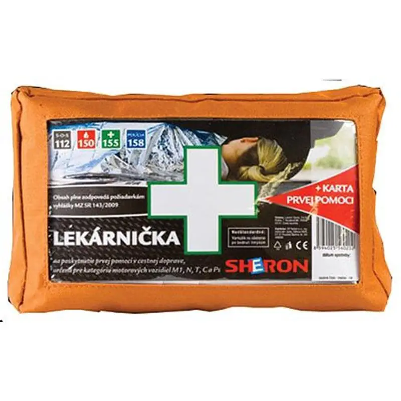 Trusă medicală auto Sheron Kortex SK cu card de prim ajutor Discount