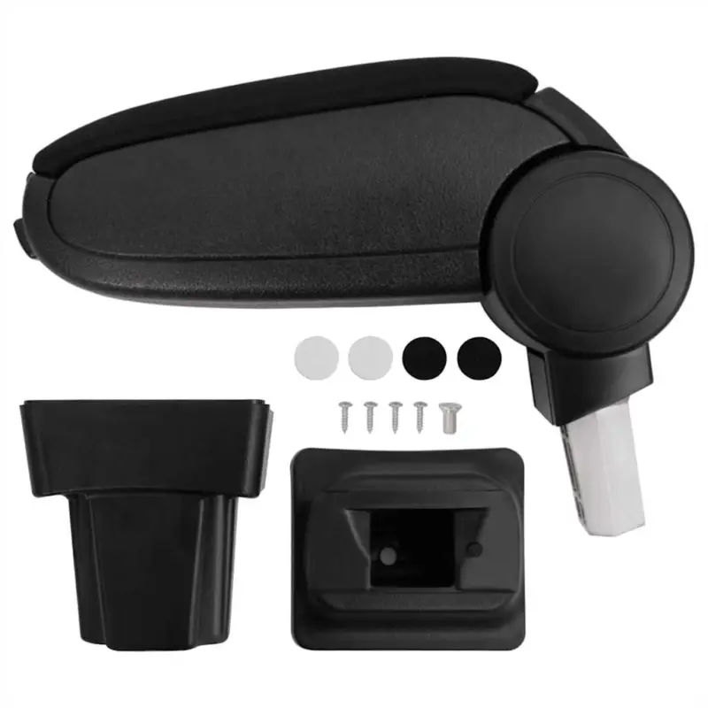Ultima șansă Cotieră auto, negru, 11,5x32x(30-50) cm ABS GartenMobel Dekor