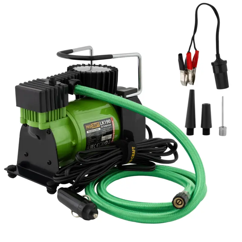 Super ofertă Compresor auto Procraft LK190 12V, 35 l/min, 7 bari, portabil cu accesorii