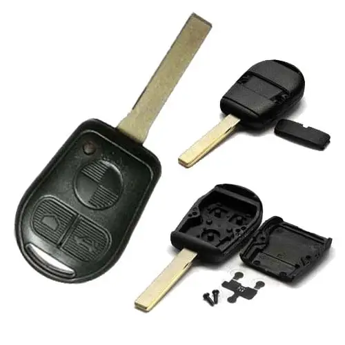 Livrare expres Carcasă cheie compatibilă BMW, 3 butoane, lamelă HU92, tip OEM, neagră
