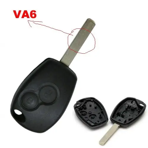 Bestseller Carcasa cheie Renault 2 butoane tip VA6, compatibila Clio III, Modus, Twingo, Megane