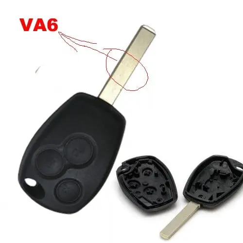 Ieftin Carcasă cheie auto compatibilă Renault, 3 butoane, tip VA6, fără electronică