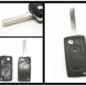 Carcasă cheie tip briceag compatibilă Peugeot 1007, 4 butoane, fără cip Livrare gratuită