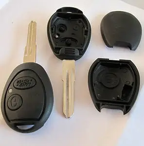 Plată securizată Carcasă cheie compatibilă cu Land Rover Discovery (1999–2004), 2 butoane, OEM