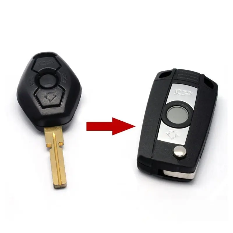 Carcasă cheie tip briceag compatibilă BMW E46, 3 butoane, lamelă HU58 Promoție