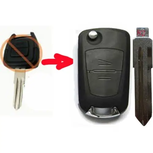 Carcasa cheie auto compatibila Opel Astra G, 2 butoane, lamela sant stanga Ofertă de sezon