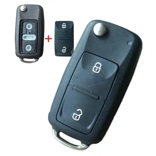 Carcasă cheie auto compatibilă VW Polo 2011+ cu 2 butoane, fără logo Chilipir