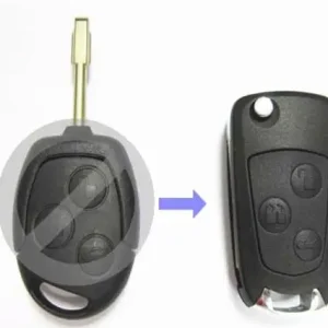 Ultima șansă Carcasă cheie tip briceag compatibilă Ford Mondeo/Focus/Fiesta, lamelă FO21 CUI