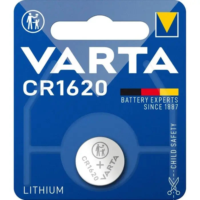Cel mai vândut Baterie Varta CR1620 3V litiu pentru telecomandă și cheie auto