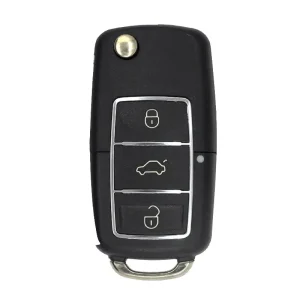 Carcasă cheie briceag 3 butoane crom-negru, design nou, fără logo Ofertă de sezon