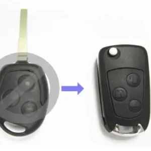 Bestseller Carcasă cheie tip briceag compatibilă Ford Focus II, 3 butoane, lamelă HU101