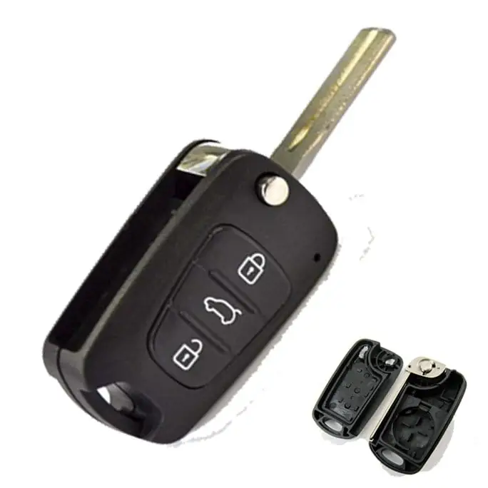 Carcasă cheie auto tip briceag compatibilă Kia, 3 butoane, fără logo Reducere de preț